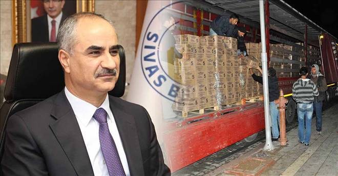 Sivas`tan, Ceylanpınar`daki Mülteci Kampına Yardım
