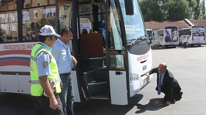 Otobüslere sıkı denetim