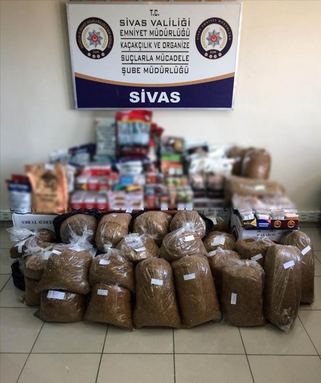 Sivas´ta kaçak tütün operasyonu