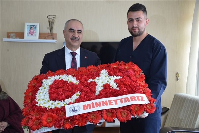 AFRİN GAZİSİ AYTEKİN´E MORAL ZİYARETİ...