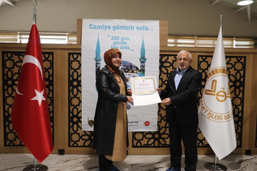 Saklavcı’ya teşekkür belgesi 