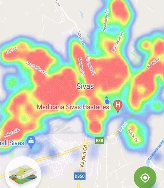 Sivas’ın corona virüs risk haritası kırmızı alarm veriyor