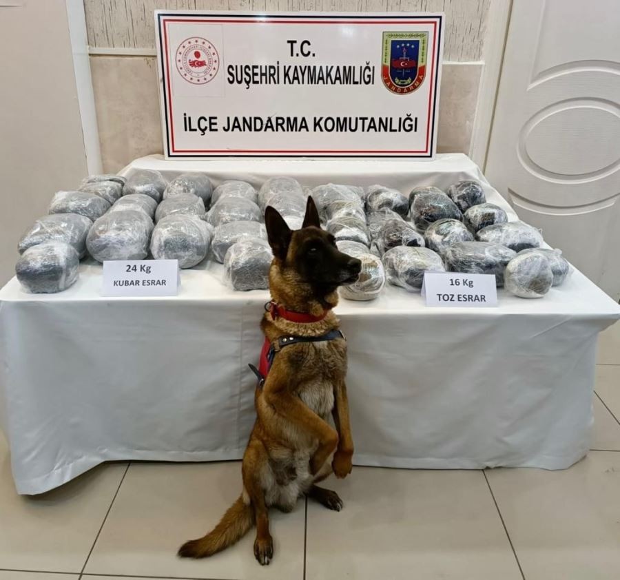 Yolcu otobüsünde 40 kilo uyuşturucu ele geçirildi