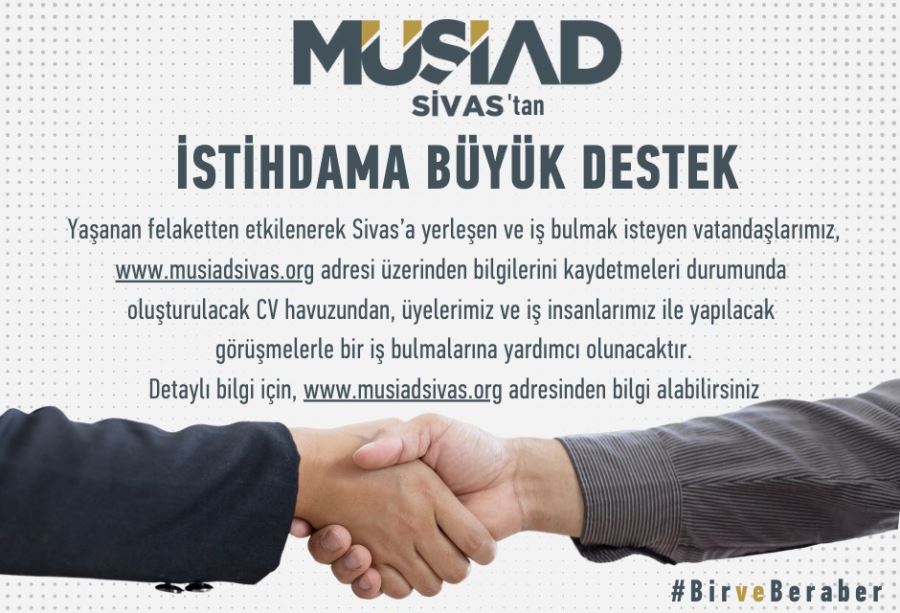 MÜSİAD Sivas’tan  istihdama katkı