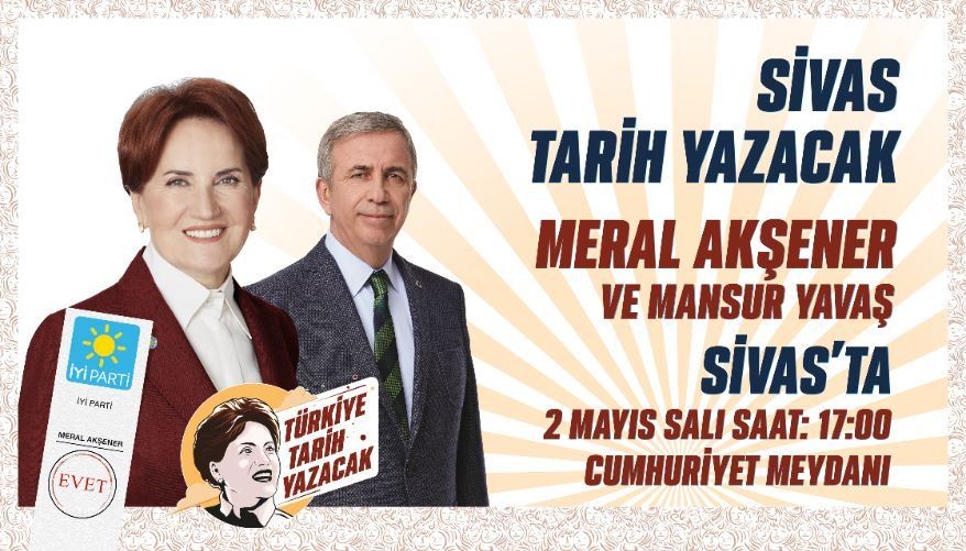 AKŞENER VE ABB BASKANI MANSUR YAVAŞ, SİVAS