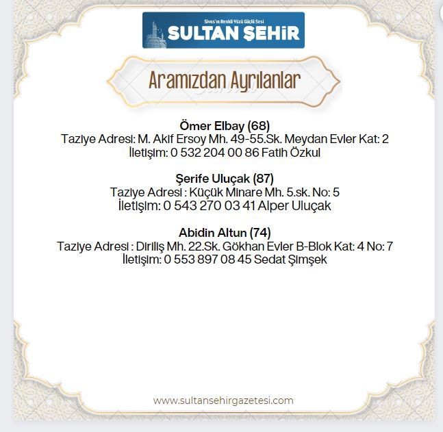 09.08.2023 ARAMIZDAN AYRILANLAR