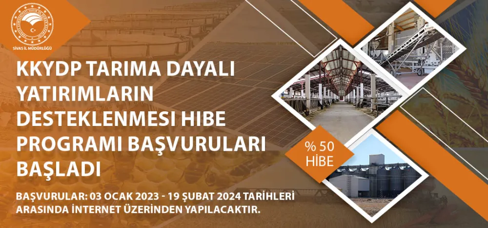 KKYDP Tarıma Dayalı Yatırımların Desteklenmesi Hibe Programı Başvuruları Başladı