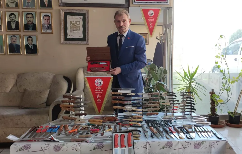 Bıçakçı esnafından şehit polis ailelerine anlamlı destek