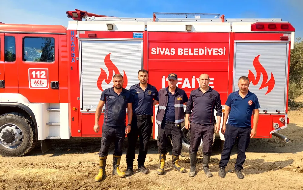 SİVAS İTFAİYESİ, HATAY’DAKİ ORMAN YANGINLARINA DESTEK VERİYOR