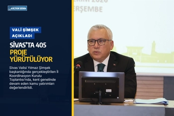 Vali Şimşek açıkladı: Sivas’ta 405 proje yürütülüyor